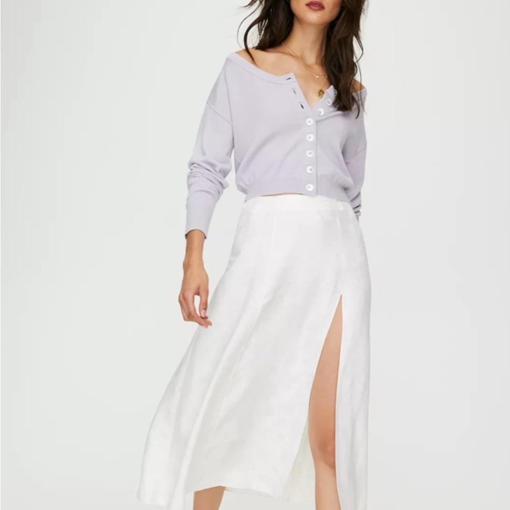 Wilfred Lavender Button-Up Sweater